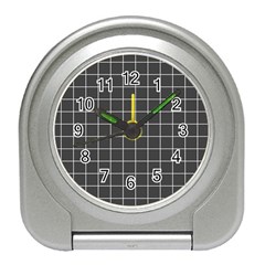 Simple gray plaid Travel Alarm Clock