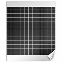 Simple gray plaid Canvas 16  x 20 