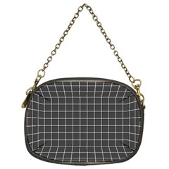 Simple gray plaid Chain Purse (Two Sides)