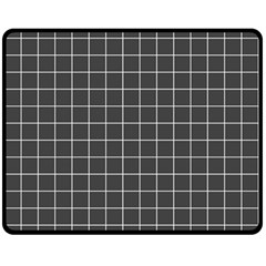 Simple gray plaid Double Sided Fleece Blanket (Medium) 