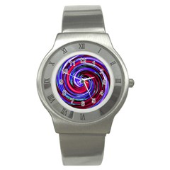 Swirl Vortex Motion Stainless Steel Watch