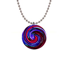 Swirl Vortex Motion 1  Button Necklace