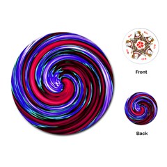 Swirl Vortex Motion Playing Cards (round)