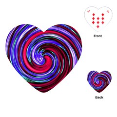 Swirl Vortex Motion Playing Cards (heart) by HermanTelo