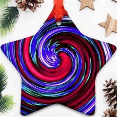 Swirl Vortex Motion Star Ornament (two Sides) by HermanTelo