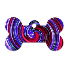 Swirl Vortex Motion Dog Tag Bone (one Side)