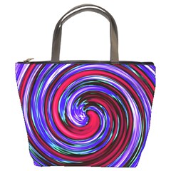 Swirl Vortex Motion Bucket Bag by HermanTelo