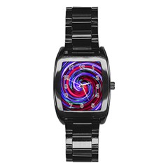 Swirl Vortex Motion Stainless Steel Barrel Watch by HermanTelo