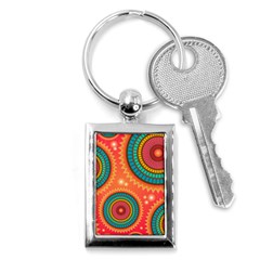 Texture Mosaic Pink Key Chain (rectangle) by HermanTelo