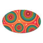 Texture Mosaic Pink Oval Magnet Front