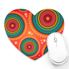 Texture Mosaic Pink Heart Mousepads