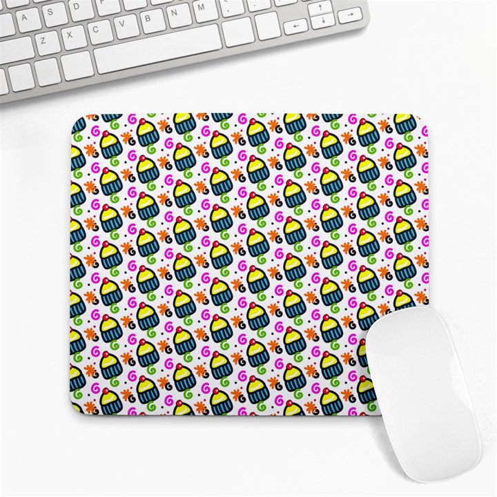 Sweet Dessert Food Cake Pattern Large Mousepads