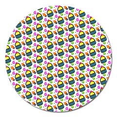 Sweet Dessert Food Cake Pattern Magnet 5  (Round)