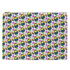 Sweet Dessert Food Cake Pattern Cosmetic Bag (XXL)