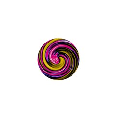 Swirl Vortex Motion Pink Yellow 1  Mini Magnets by HermanTelo