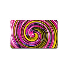 Swirl Vortex Motion Pink Yellow Magnet (name Card)