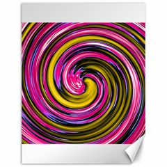 Swirl Vortex Motion Pink Yellow Canvas 12  X 16  by HermanTelo