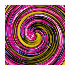 Swirl Vortex Motion Pink Yellow Medium Glasses Cloth