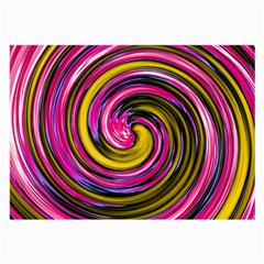 Swirl Vortex Motion Pink Yellow Large Glasses Cloth (2 Sides)