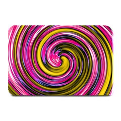 Swirl Vortex Motion Pink Yellow Plate Mats