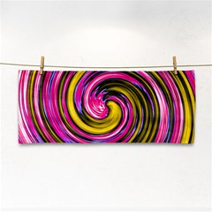 Swirl Vortex Motion Pink Yellow Hand Towel