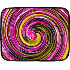 Swirl Vortex Motion Pink Yellow Fleece Blanket (mini)