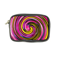 Swirl Vortex Motion Pink Yellow Coin Purse by HermanTelo