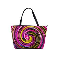 Swirl Vortex Motion Pink Yellow Classic Shoulder Handbag