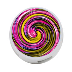 Swirl Vortex Motion Pink Yellow 4-port Usb Hub (two Sides) by HermanTelo