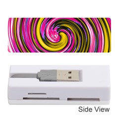 Swirl Vortex Motion Pink Yellow Memory Card Reader (stick)