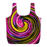 Swirl Vortex Motion Pink Yellow Full Print Recycle Bag (L) Front