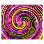 Swirl Vortex Motion Pink Yellow Double Sided Flano Blanket (Small)  50 x40  Blanket Front