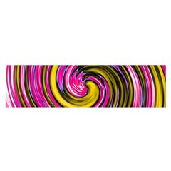 Swirl Vortex Motion Pink Yellow Satin Scarf (oblong)