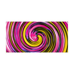 Swirl Vortex Motion Pink Yellow Yoga Headband by HermanTelo