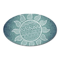 Sun Abstract Summer Oval Magnet by HermanTelo