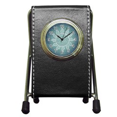 Sun Abstract Summer Pen Holder Desk Clock