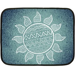 Sun Abstract Summer Double Sided Fleece Blanket (mini)  by HermanTelo