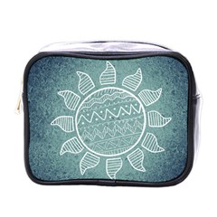 Sun Abstract Summer Mini Toiletries Bag (one Side)