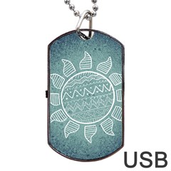 Sun Abstract Summer Dog Tag Usb Flash (one Side)