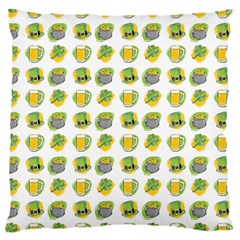 St Patricks Day Background Symbols Large Cushion Case (two Sides)