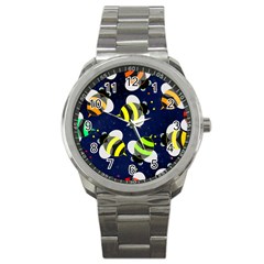 Textured Bee Sport Metal Watch