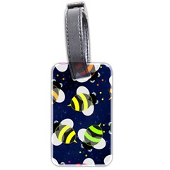 Textured Bee Luggage Tag (two Sides) by HermanTelo