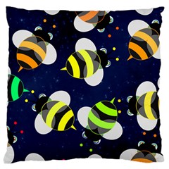 Textured Bee Large Cushion Case (one Side)