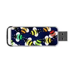 Textured Bee Portable Usb Flash (one Side) by HermanTelo