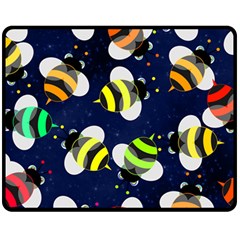 Textured Bee Double Sided Fleece Blanket (medium) 