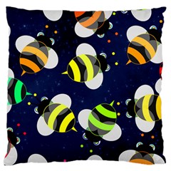 Textured Bee Standard Flano Cushion Case (one Side)