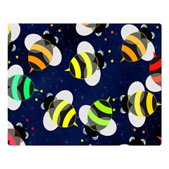 Textured Bee Double Sided Flano Blanket (large) 