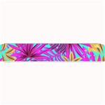 Tropical Greens Pink Leaves Small Bar Mats 24 x4  Bar Mat