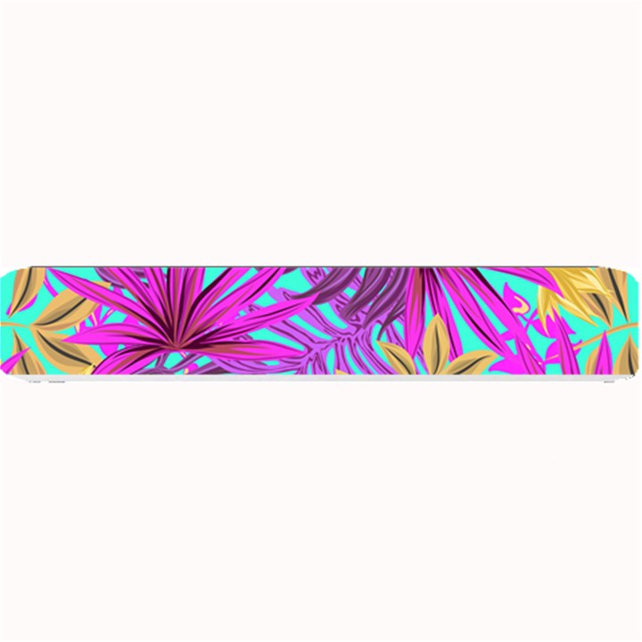 Tropical Greens Pink Leaves Small Bar Mats