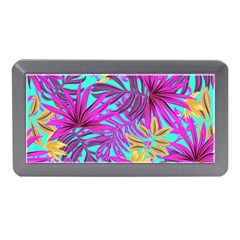 Tropical Greens Pink Leaves Memory Card Reader (mini)